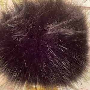 - Faux Fur Hat - OSFM tan /black , nylon interior , excellent condition